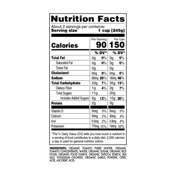 Nutrition facts