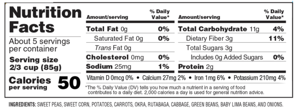 Nutrition facts