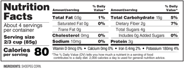 Nutrition facts