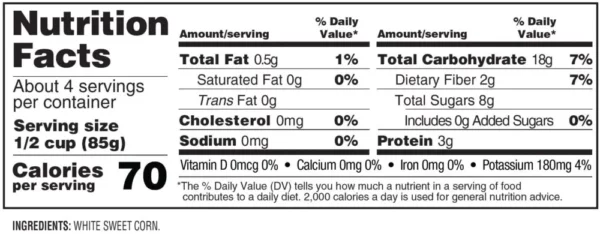 Nutrition facts
