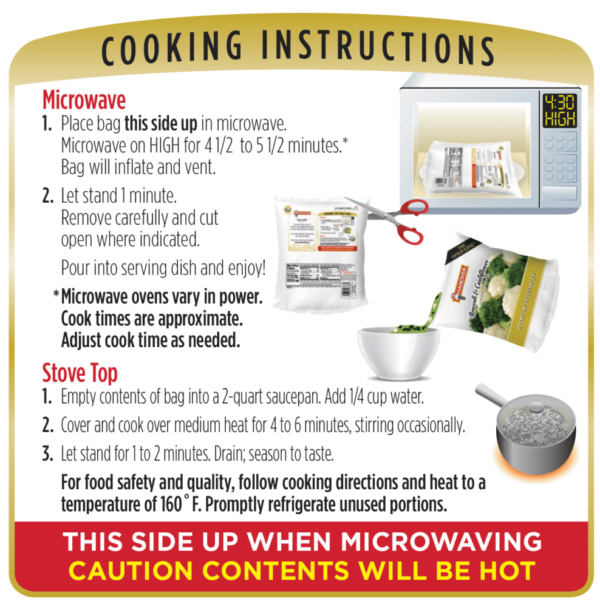 Cooking instrutions