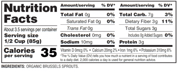 Nutrition facts