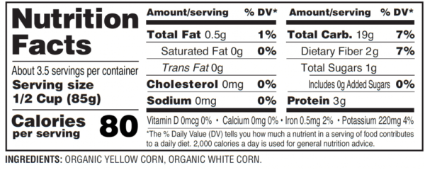 Nutrition facts