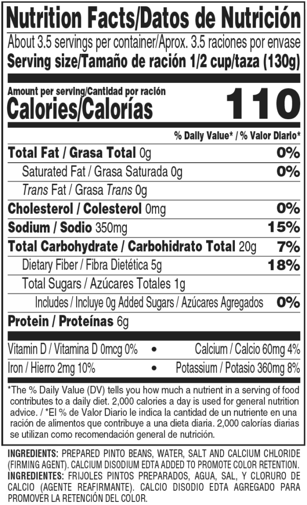 Nutrition facts