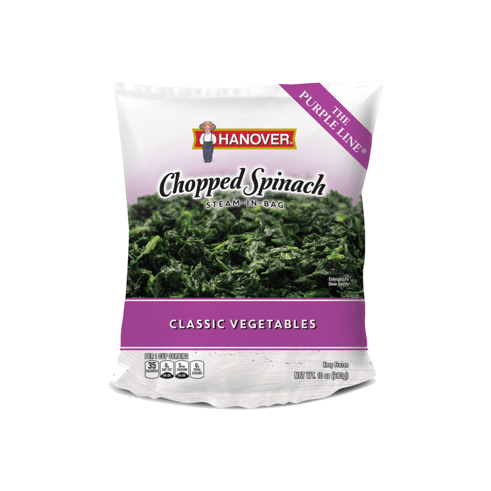 Purple Line Chopped Spinach