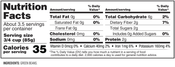 Nutrition facts