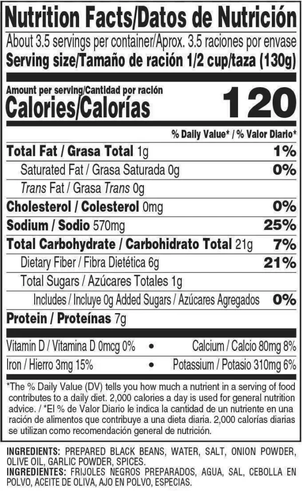 Nutrition facts