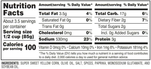 Nutrition facts