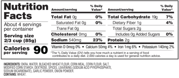 Nutrition facts