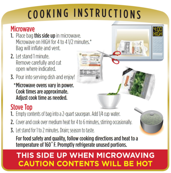 Cooking instructions