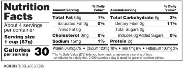 Nutrition facts