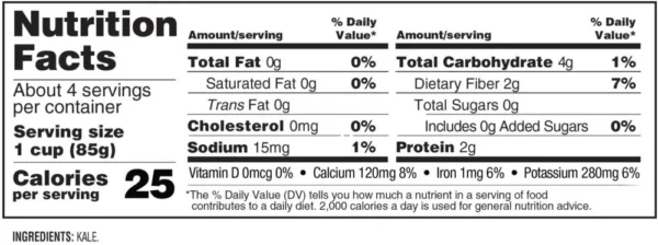 Nutrition facts