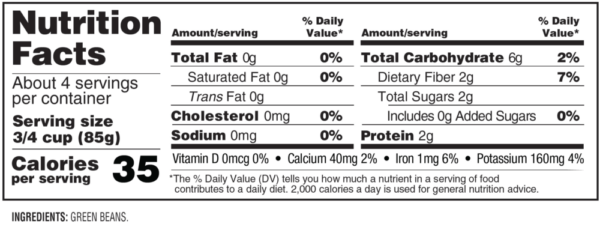 Nutrition facts
