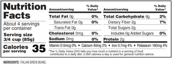 Nutrition facts