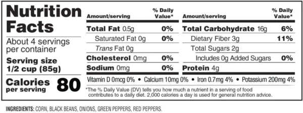 Nutrition facts