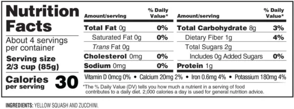 Nutrition facts