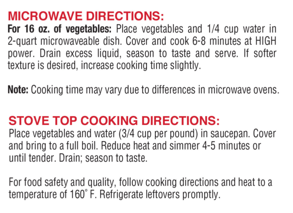 Microwave directions