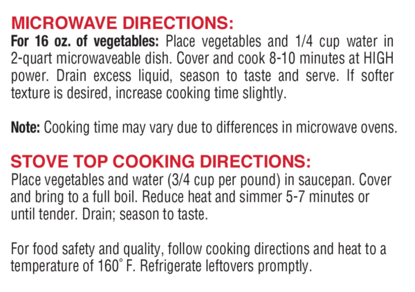 Microwave directions