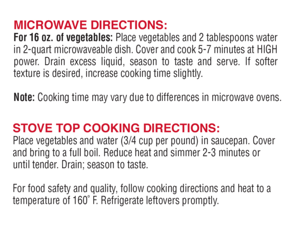 Microwave directions