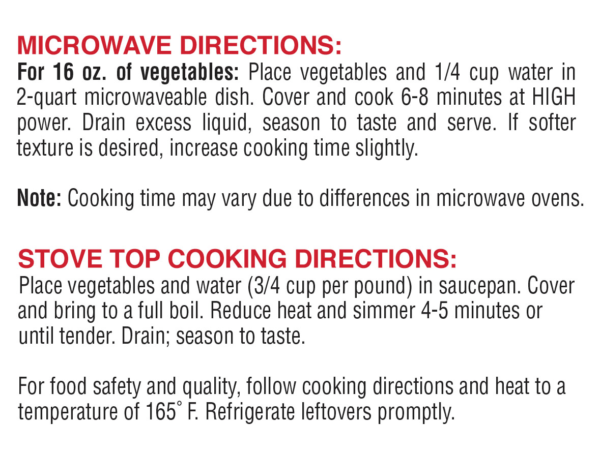 Microwave directions