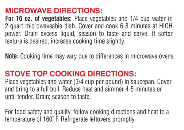 Microwave directions